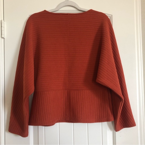 Marc New York rust structured long-sleeve blouse medium - Picture 6 of 6